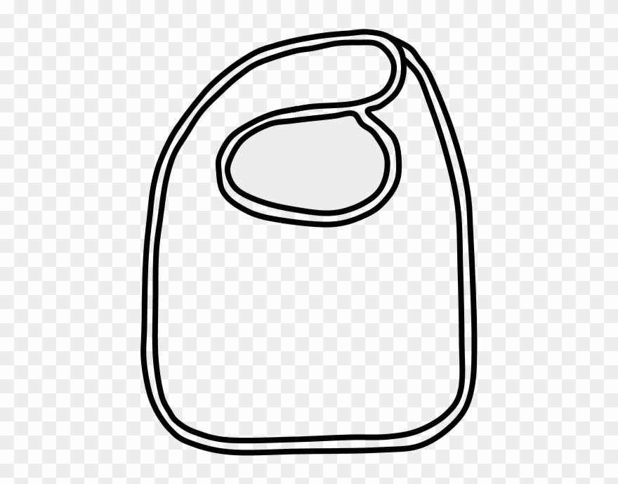 Bib, Black And White, Png - Line Art Clipart