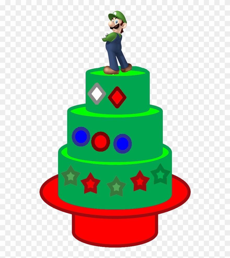 Luigi's Cake Missing Shape - Luigi Clipart