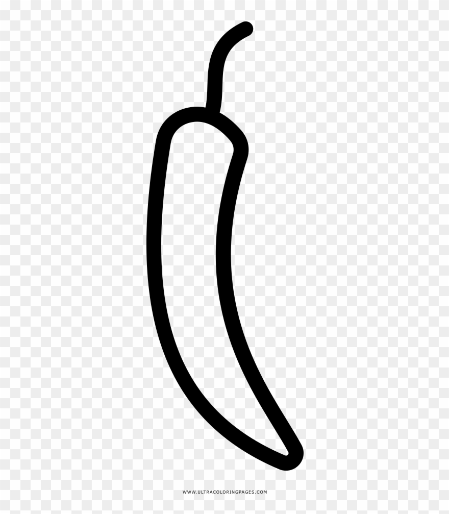 Chili Pepper Coloring Page Clipart