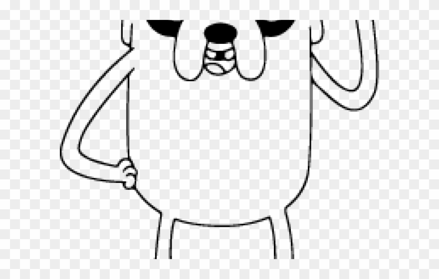 Adventure Time Clipart Black And White - Personajes Cartoon Network Jake - Png Download