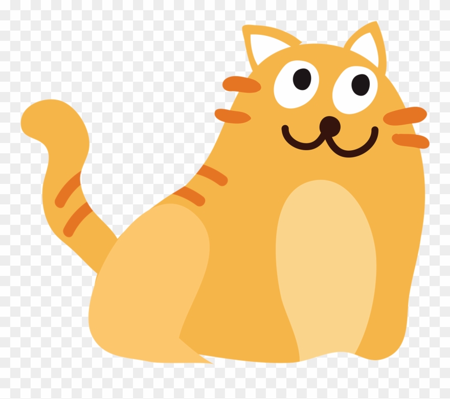 Desenhos Animados Bonito Animal Simples Png E Psd - Кот Png Clipart