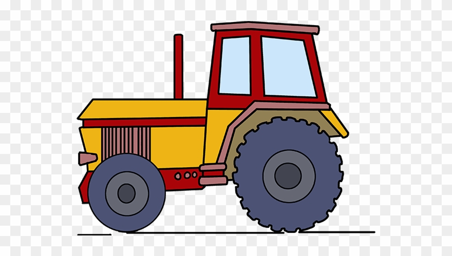 How To Draw Tractor - Draw A Tractor Clipart