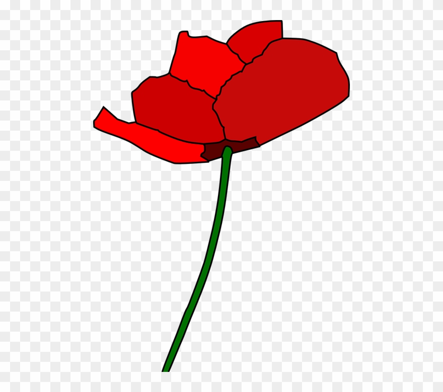 Poppy, Rose, Red - Cartoon Poppy Clipart