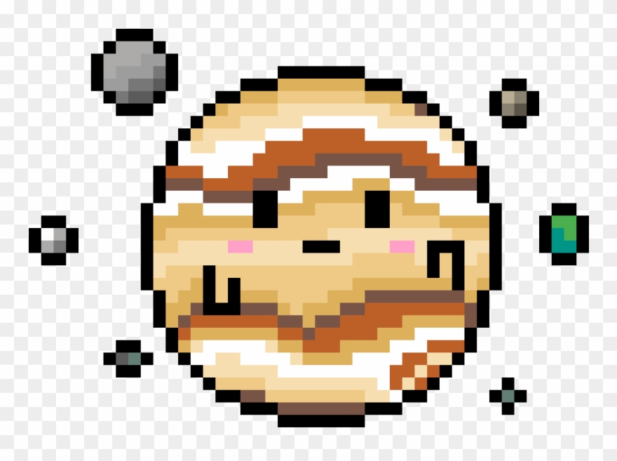 Jupiter - Happy Face Pixel Art Clipart