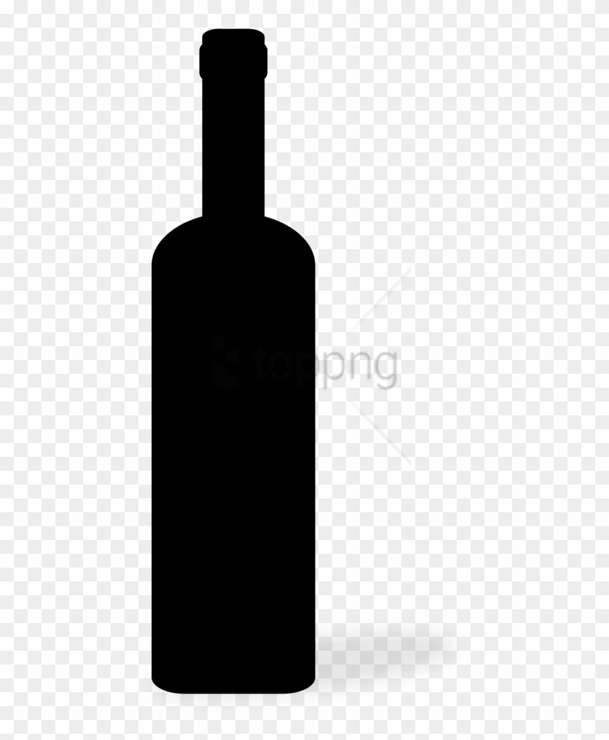 Wine Bottle Glass Silhouette Transparent Png - Glass Bottle Clipart