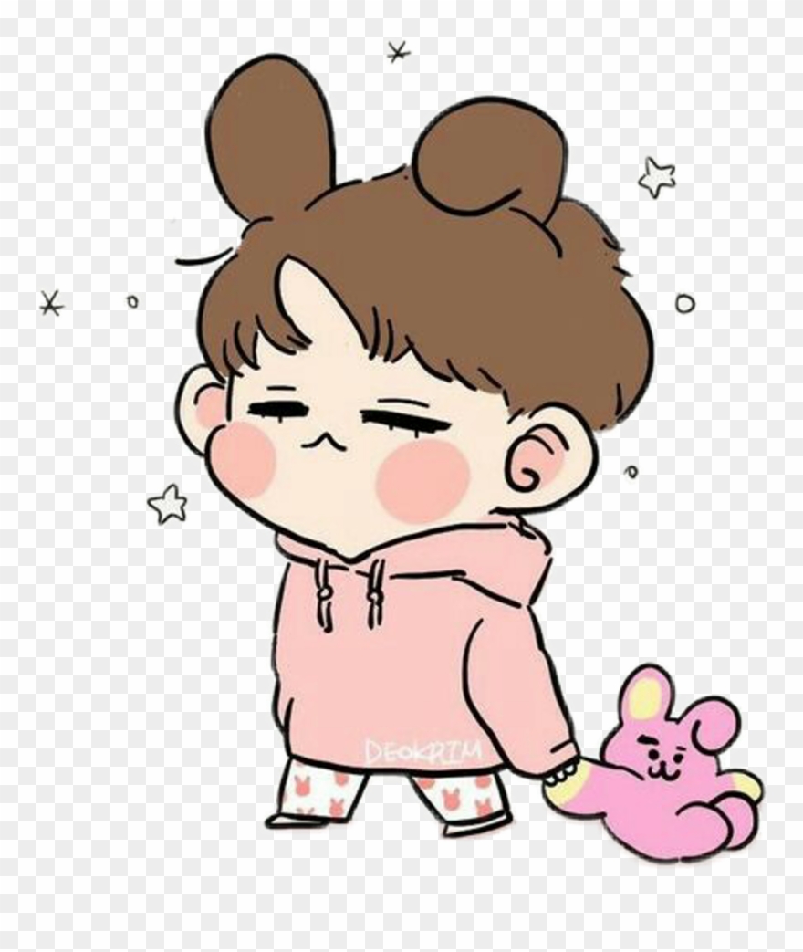 #freetoedit #cute #kawaii #girlfriend #boyfriend #weekend - Fanart Jungkook Chibi Anime Clipart