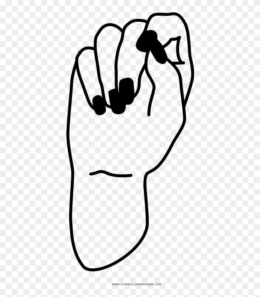 Nails Coloring Page - Instagram Clipart