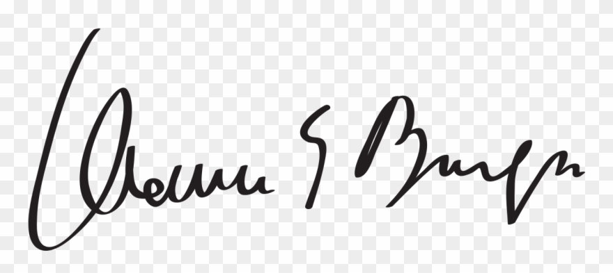 Warren E Burger Signatrue - Calligraphy Clipart