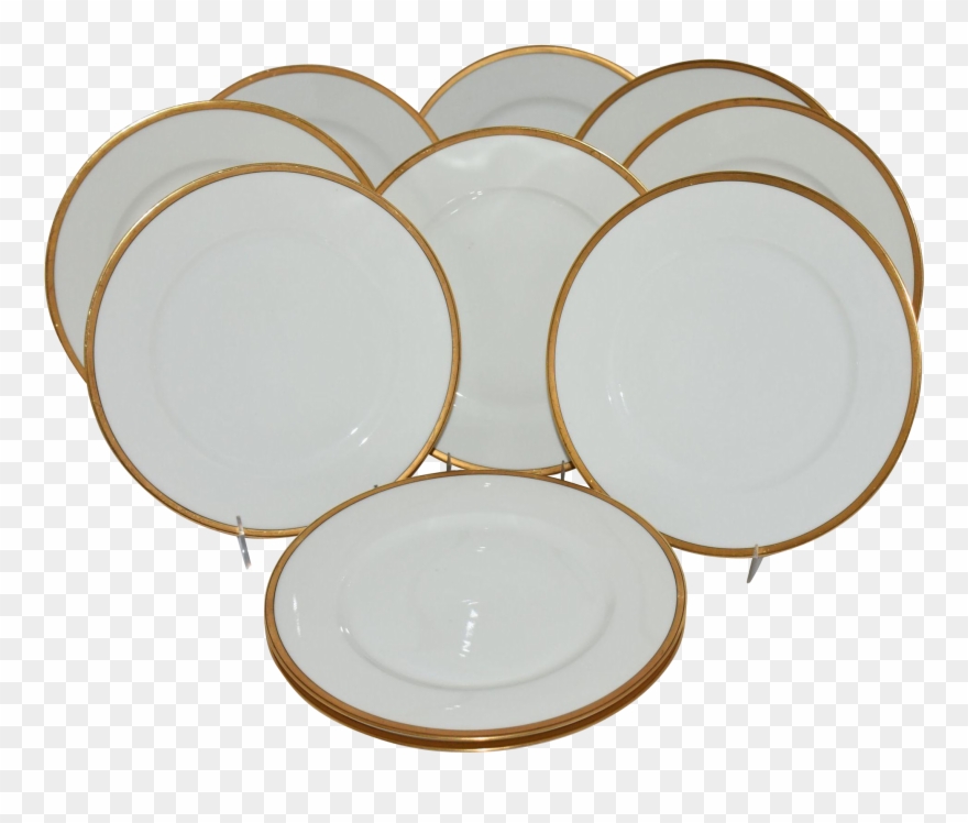 Antique Theodore Haviland Limoges France Dinner Plates - Plate Clipart