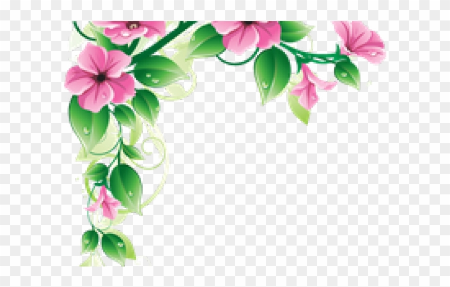 Clipart Wallpaper Blink - Flower Border For Card - Png Download