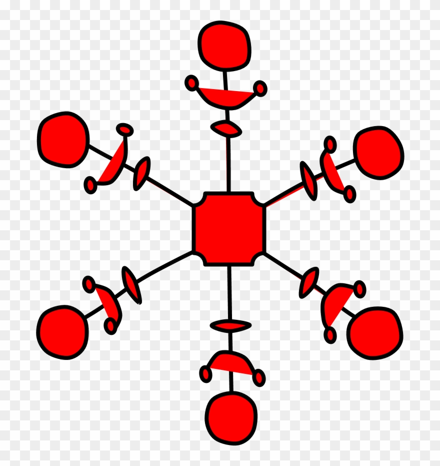 Snowflake, Red, Png - Circle Clipart
