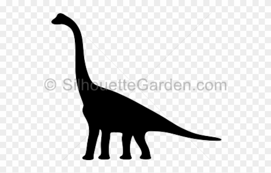 Brachiosaurus Dinosaur Silhouette Clipart