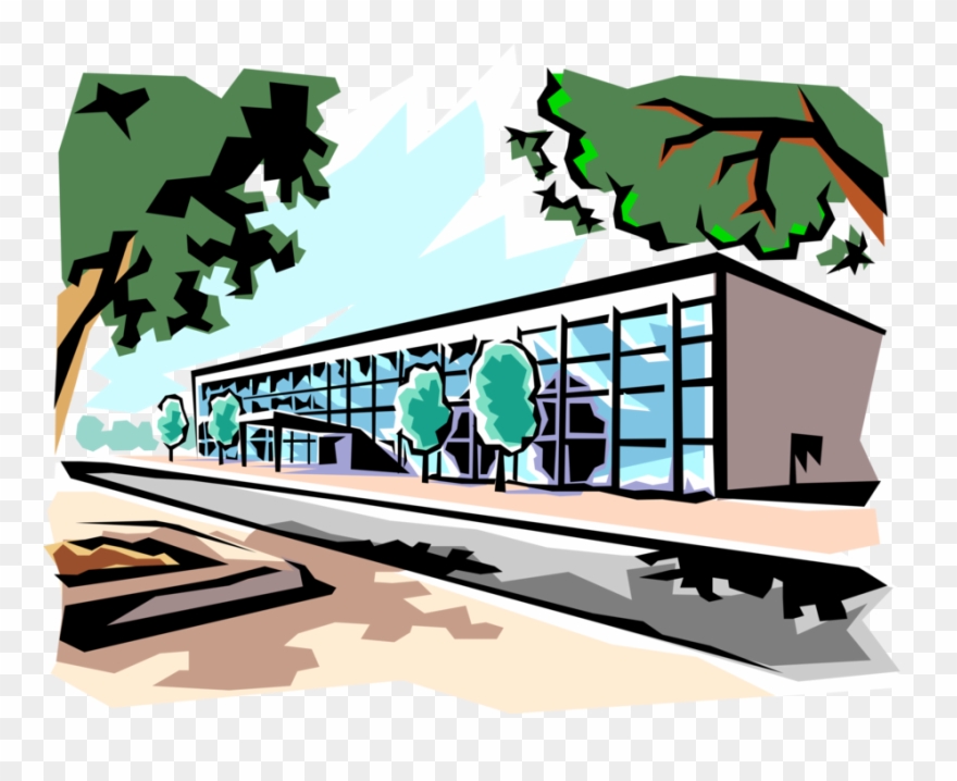 Vector Office Building - Office Building Clip Art - Png Download