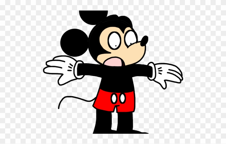 Drawn Mickey Mouse Shoe - Cartoon Clipart
