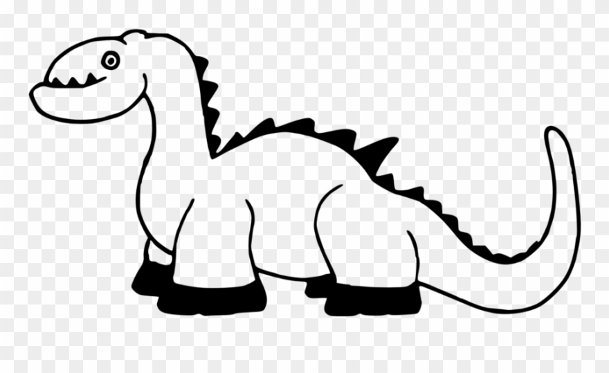 Cute Dinosaur Clipart Black And White 5 Walrus - Dinosaurs Clip Art Black And White - Png Download