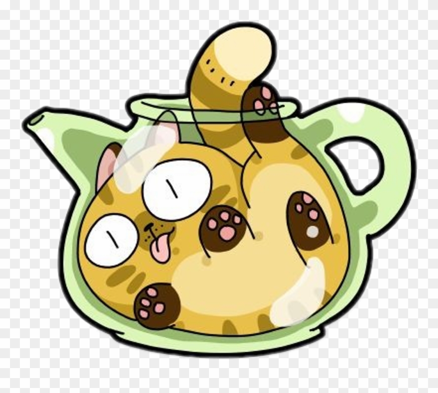 #freetoedit #cute #kawaii #cat #can #pot #box #tea Clipart