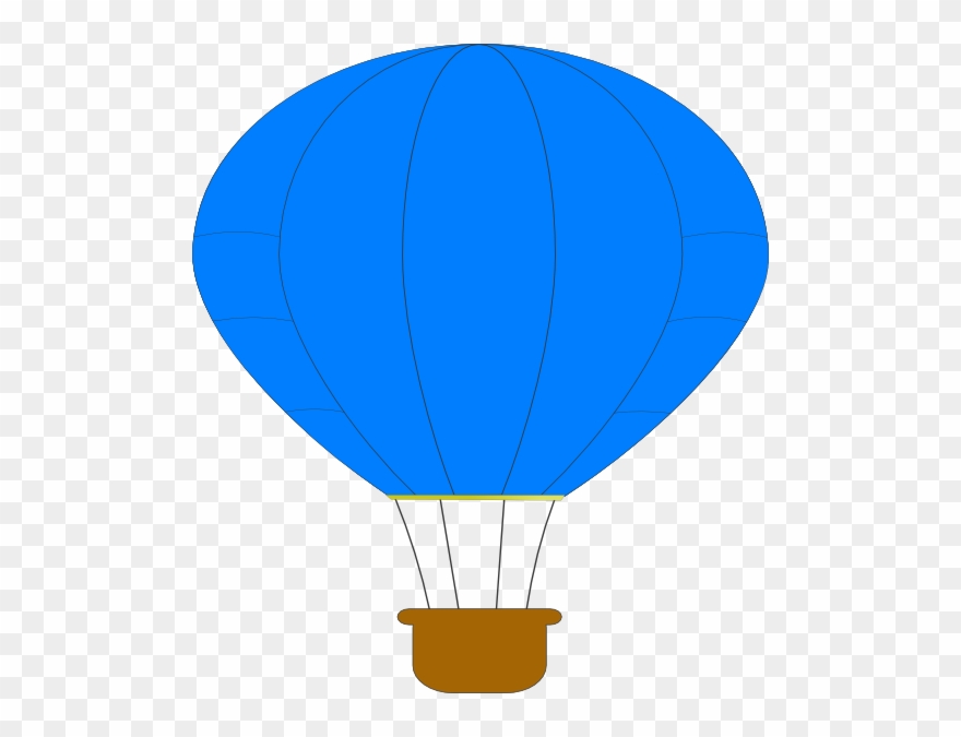 Blue Hot Air Balloon Svg Clip Arts 528 X 595 Px - Png Download