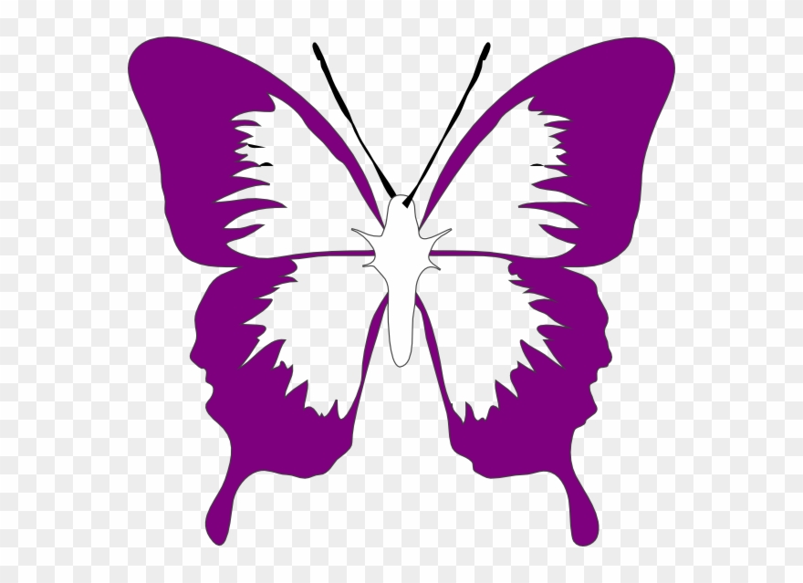 Transparent Library Clip Art At Clker Com Vector Online - Gambar Kupu Kupu Cantik - Png Download