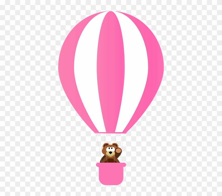 Hot Air Balloon Clipart Bear - Balloon - Png Download