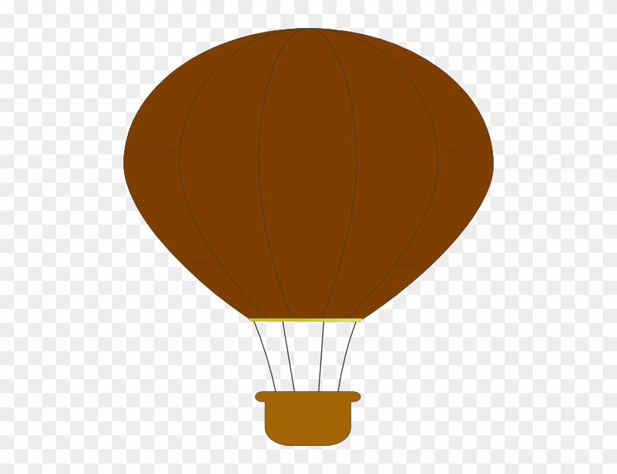 Brown Clipart Balloon - Brown Hot Air Balloon - Png Download