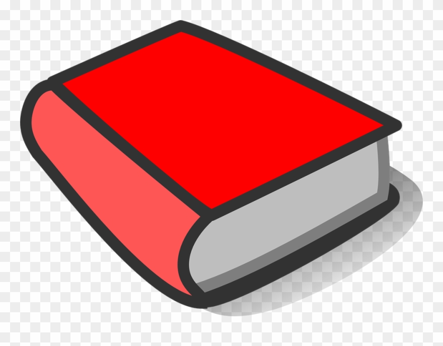 Learn About Us Book - Blank Red Book Cover Clipart