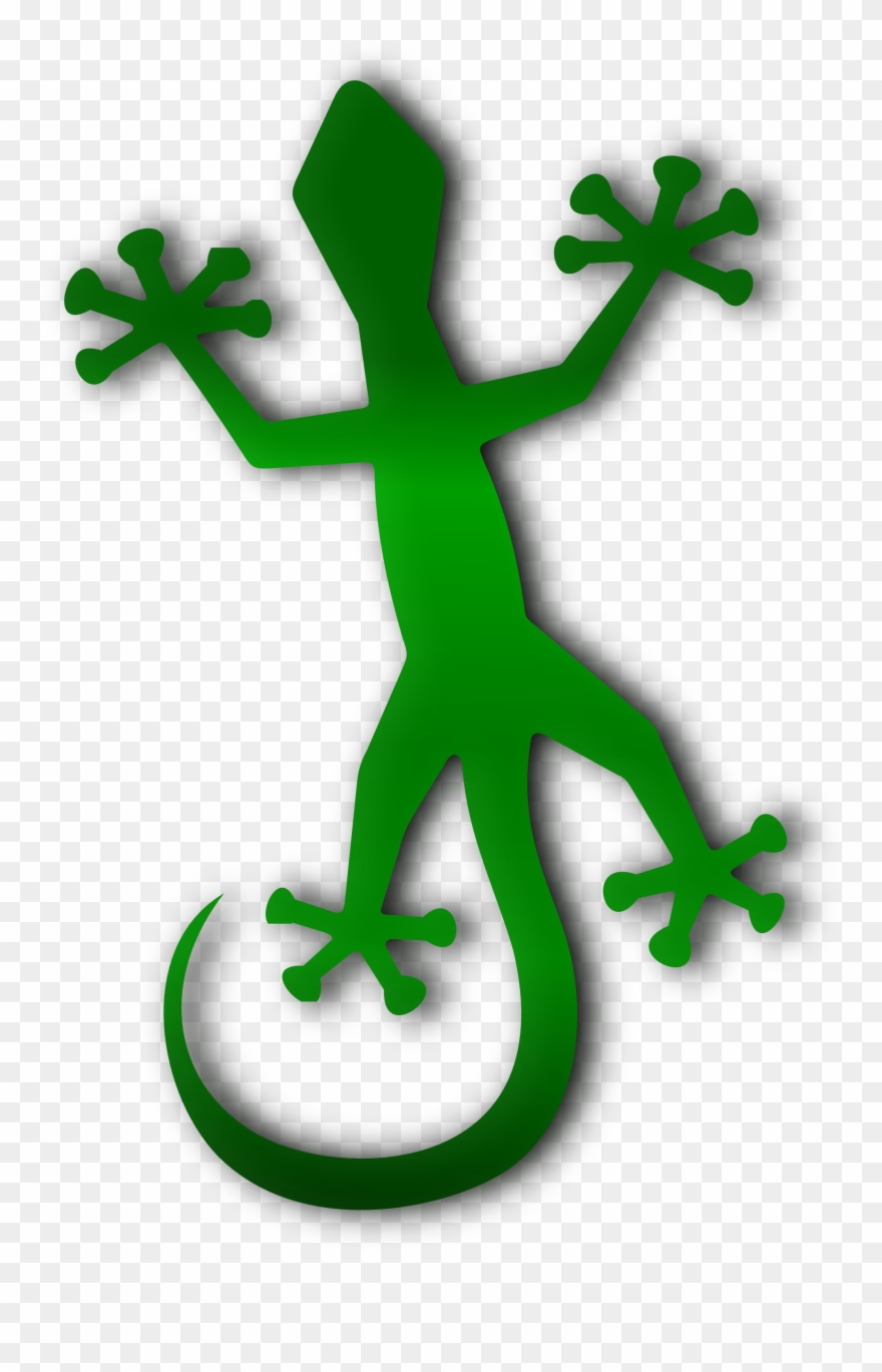 Clip Art Gecko By Merlin 2525 Clipartist - Lagartija Png Transparente