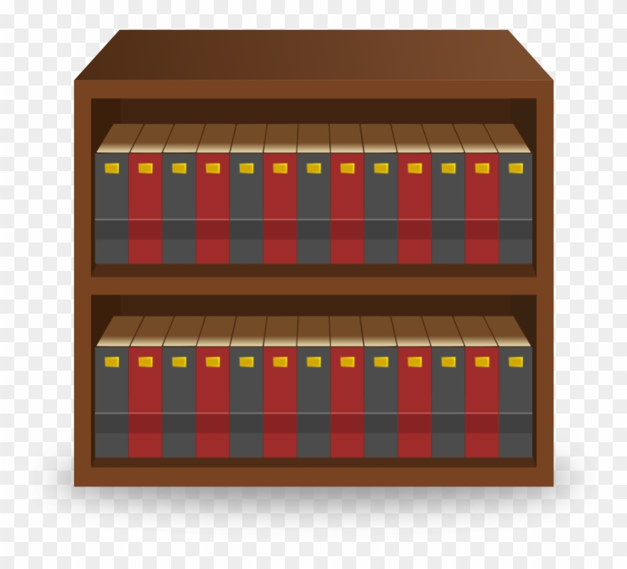 Clipart - Wooden Bookcase - Sprite Bookshelf - Png Download