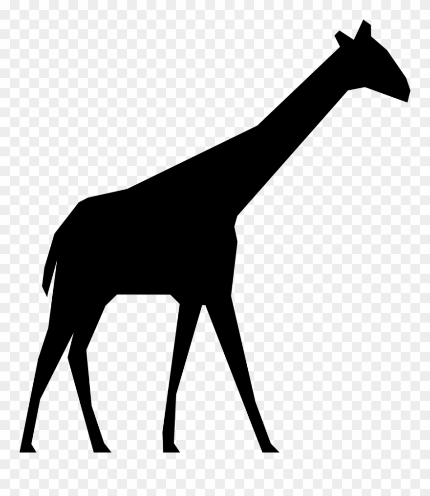 Giraffe Silhouette Clip Art - Siluetas De Animales Jirafa - Png Download