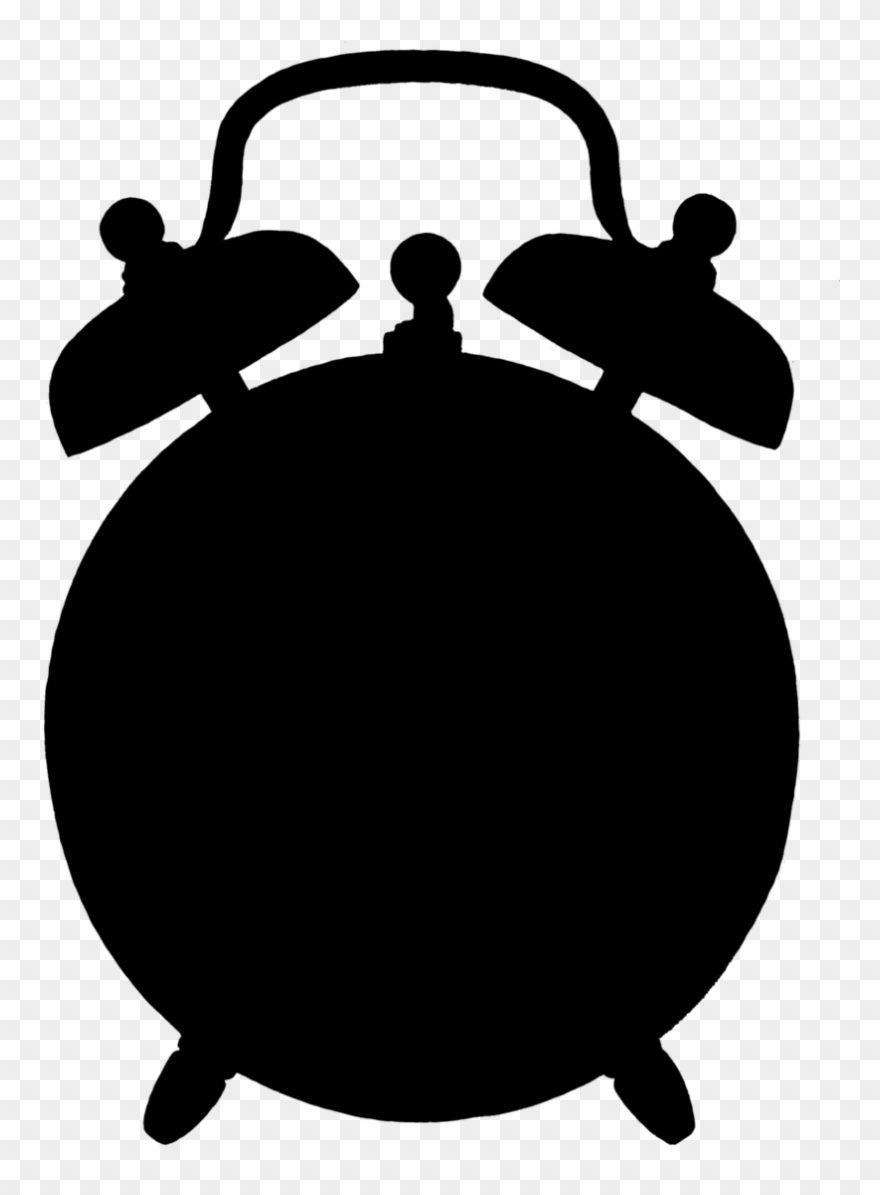 Alarm Clock Silhouette Time - Alarm Clock Clipart