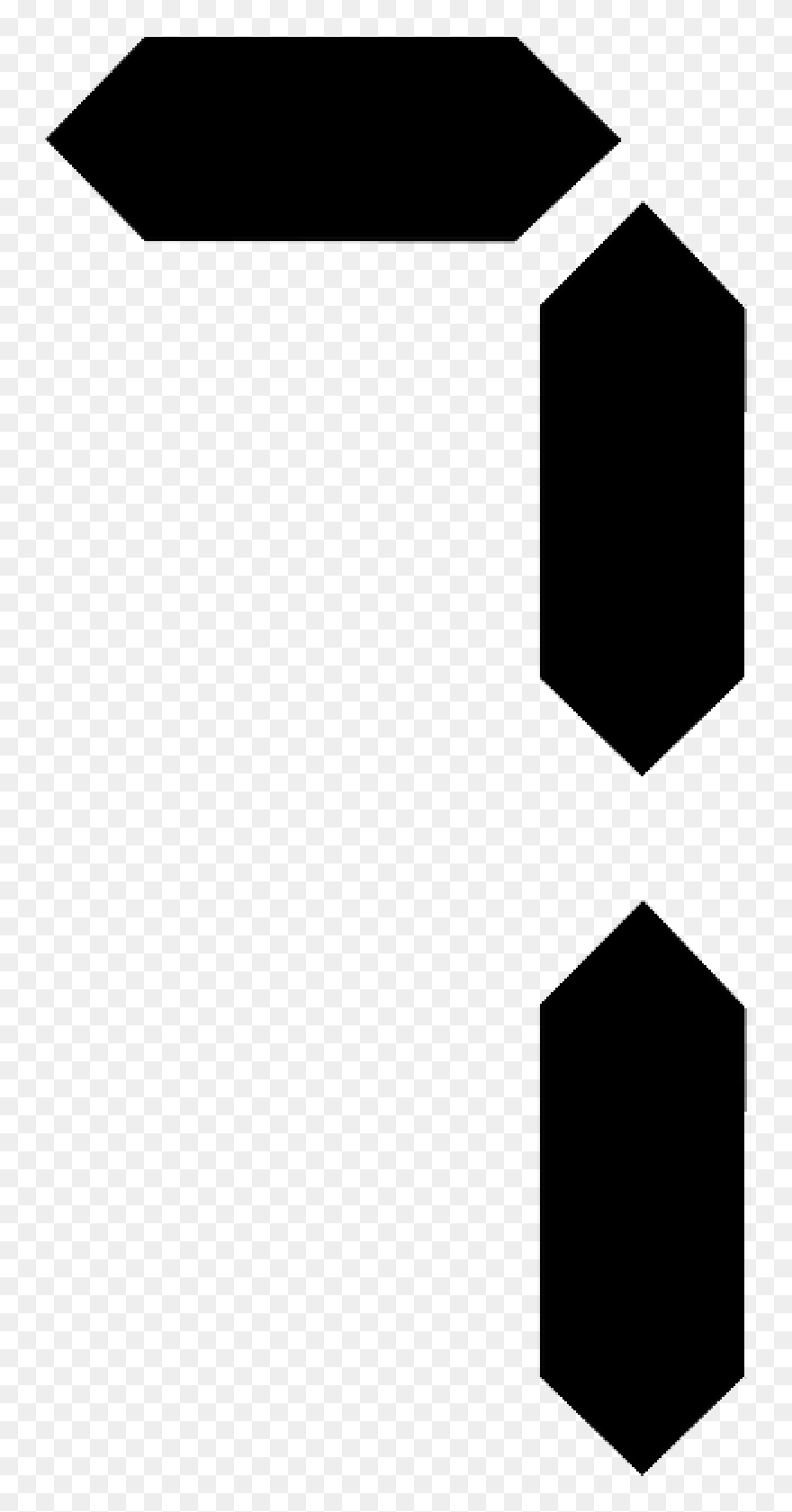 Digital Clock Clipart 7 00 - Nomor 7 - Png Download