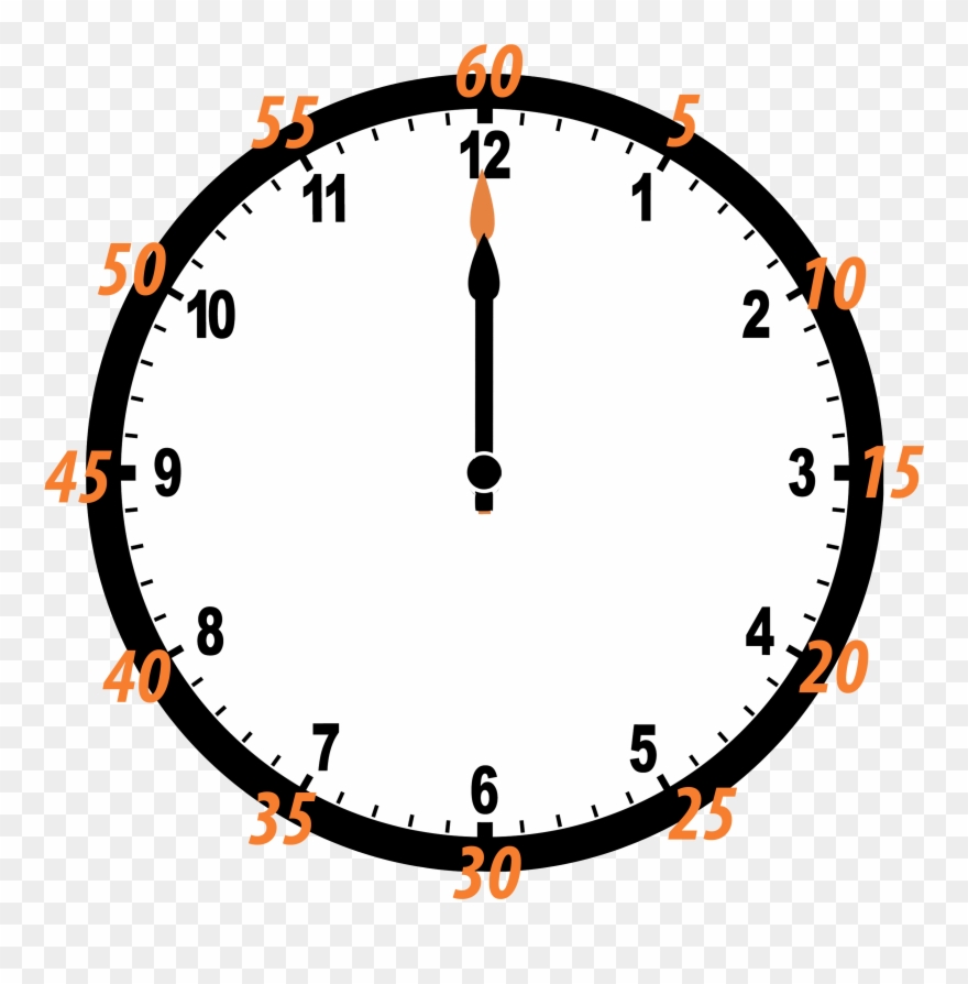 Printable Blank Clock Face Clipart - Supplementary Angle On A Clock - Png Download