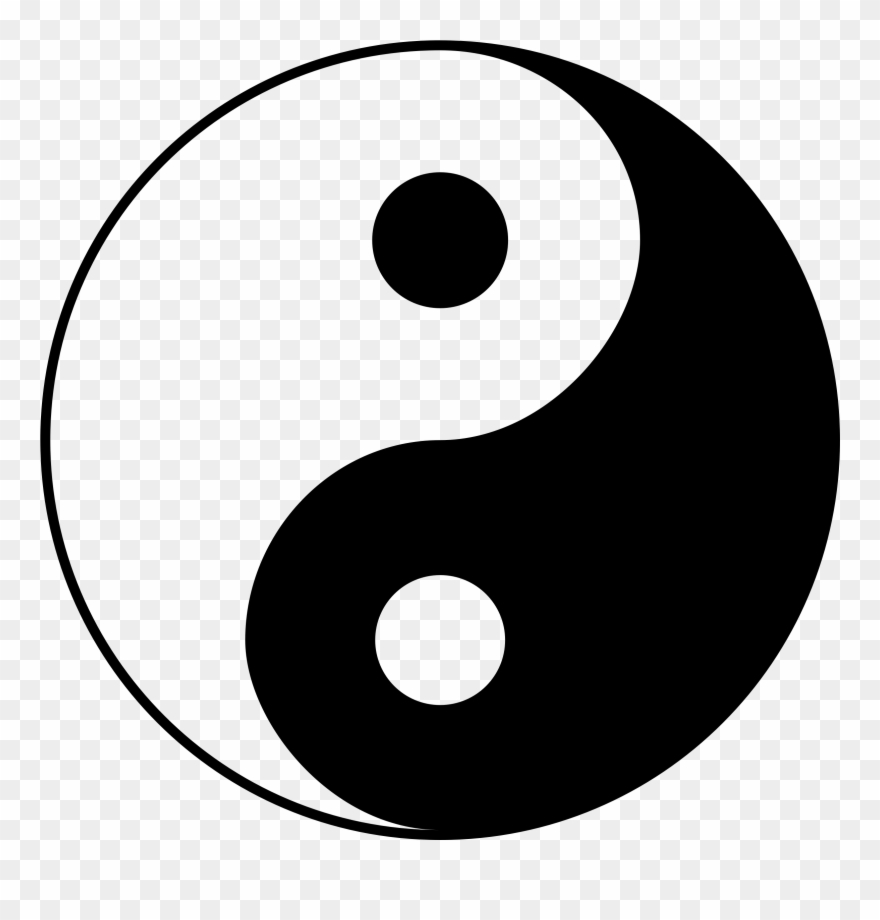 Clipart - Yin And Yang Jpg - Png Download