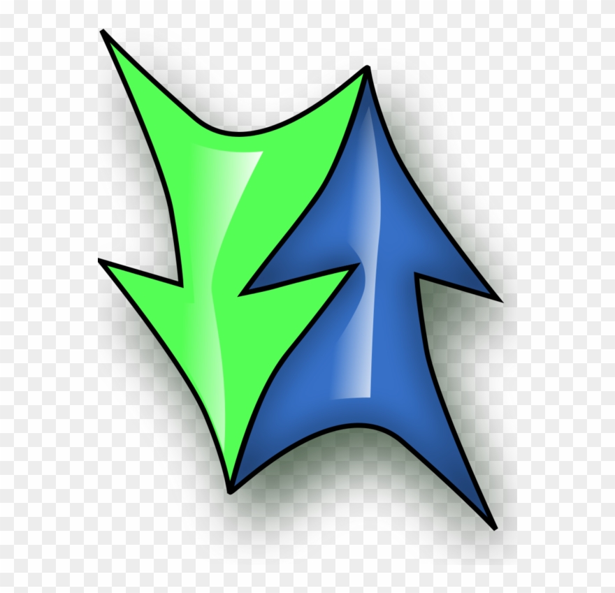 Double - Double Curved Arrows Clipart - Png Download