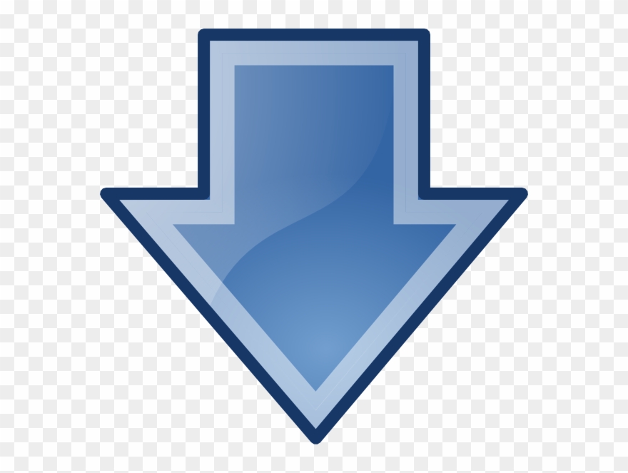 Little Blue Down Arrow Svg Clip Arts 600 X 583 Px - Png Download