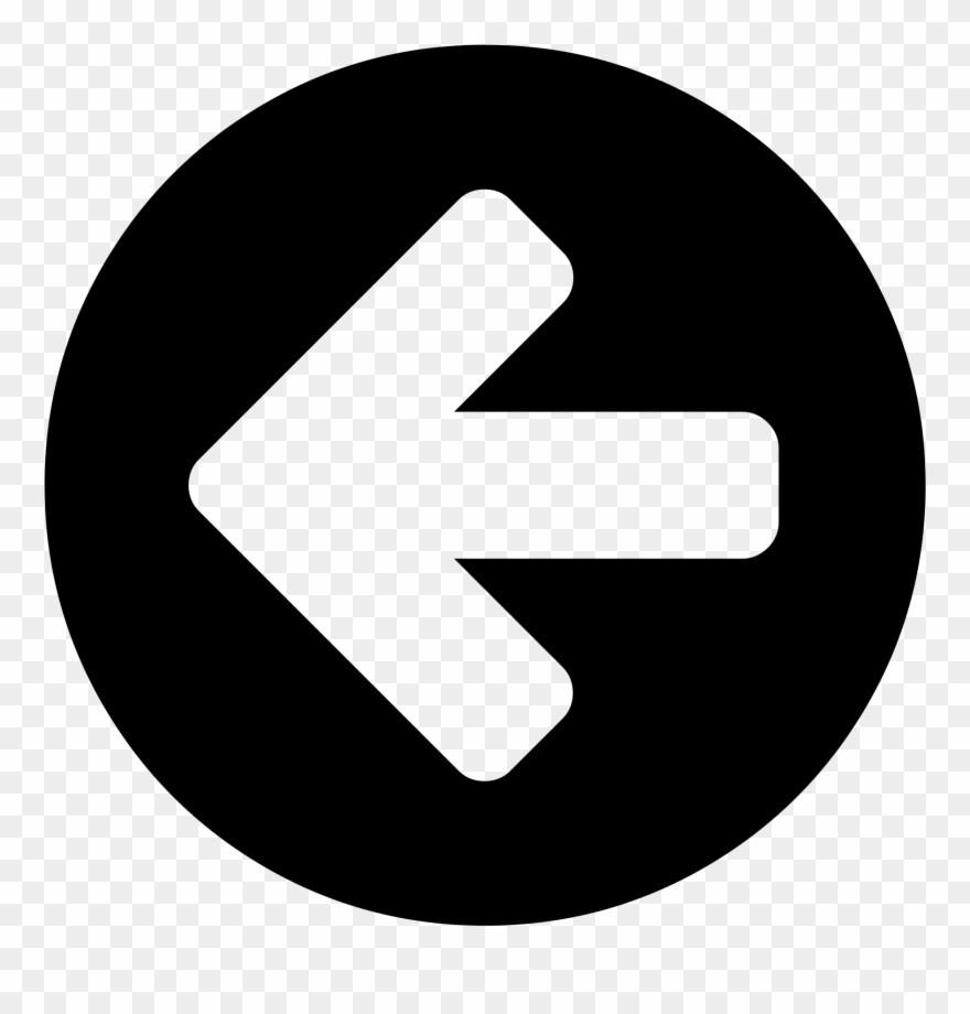 Circle Arrow Left Font Awesome - Facebook Messenger Black Icon Clipart