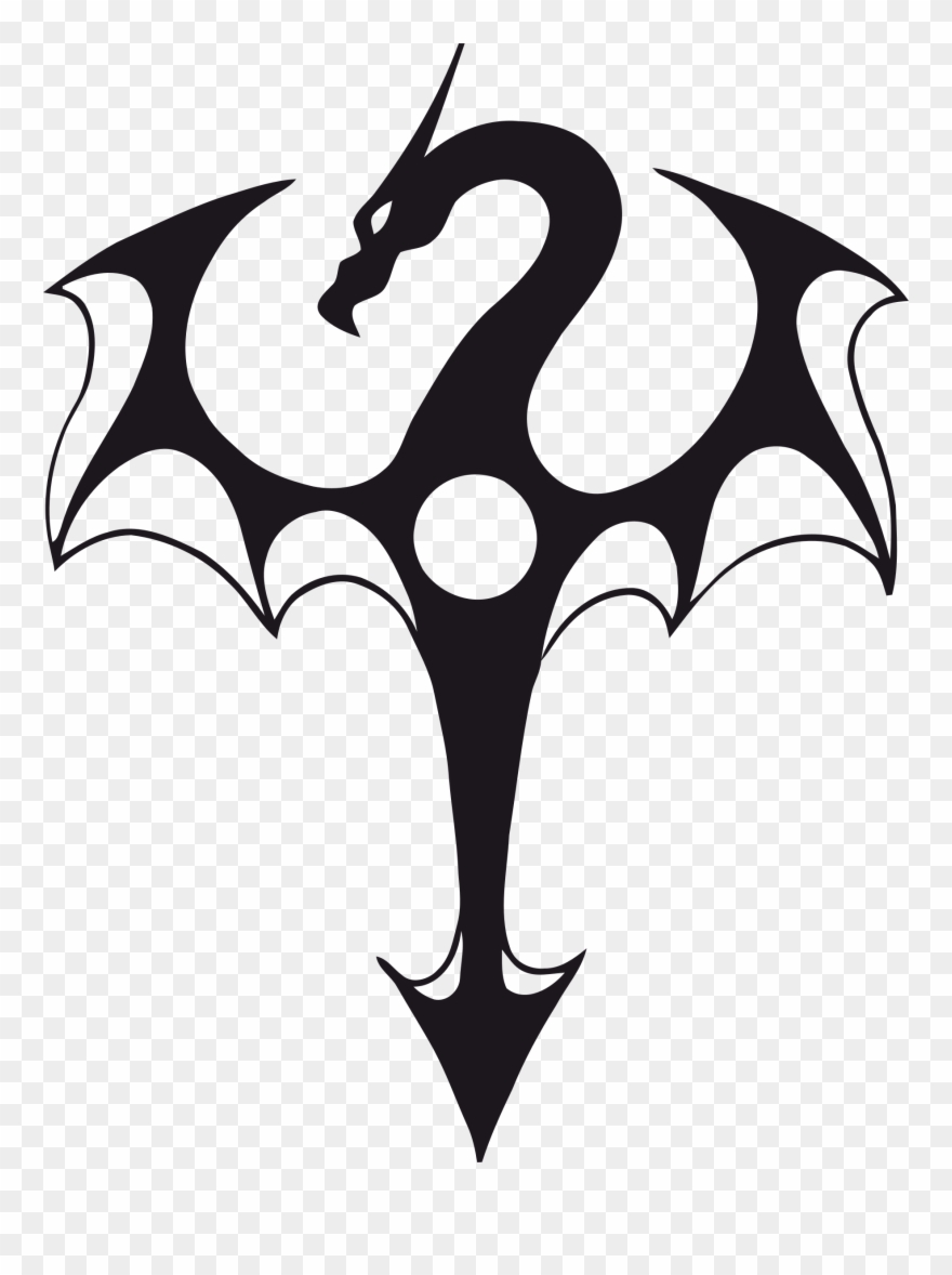 Clipart Dragon Big Image - Dessin De Dragon Tribal - Png Download