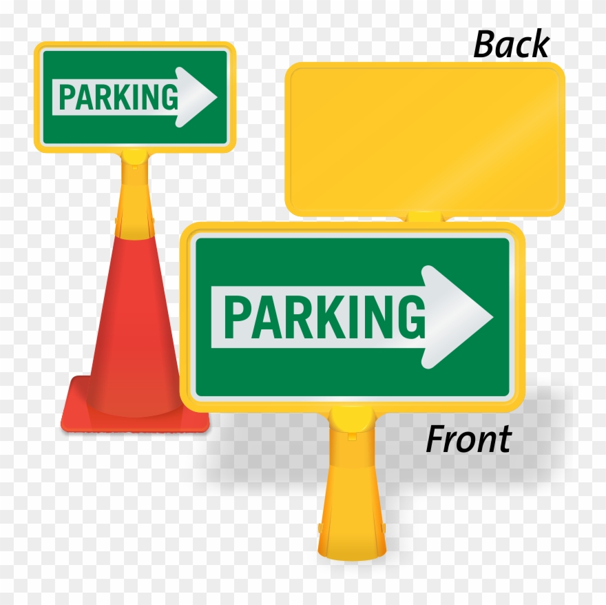 Parking Right Arrow Coneboss Sign - No Smoking Sign On Ground Clipart