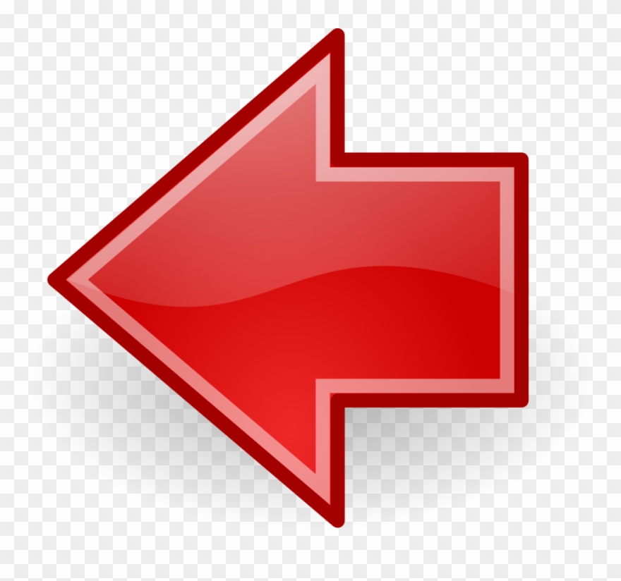 Free Arrow Clipart - Red Left Arrow Png Transparent Png