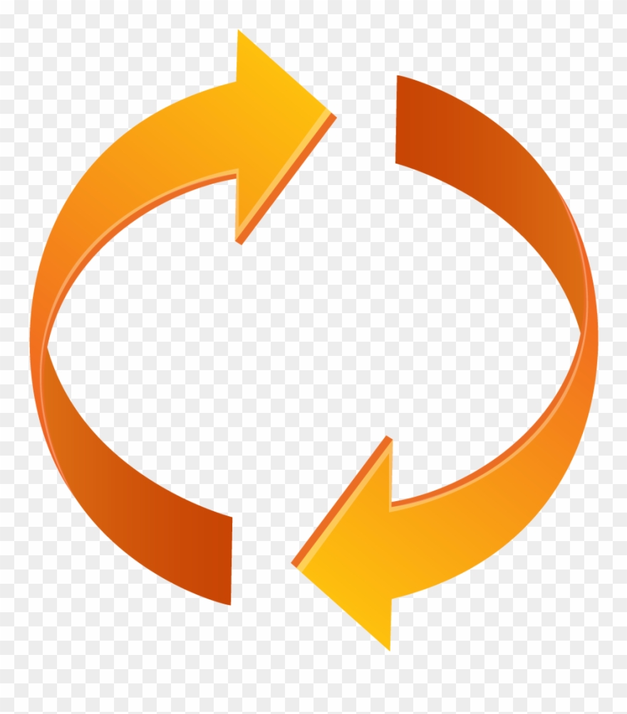 Loop - Circle With Arrows Orange Clipart