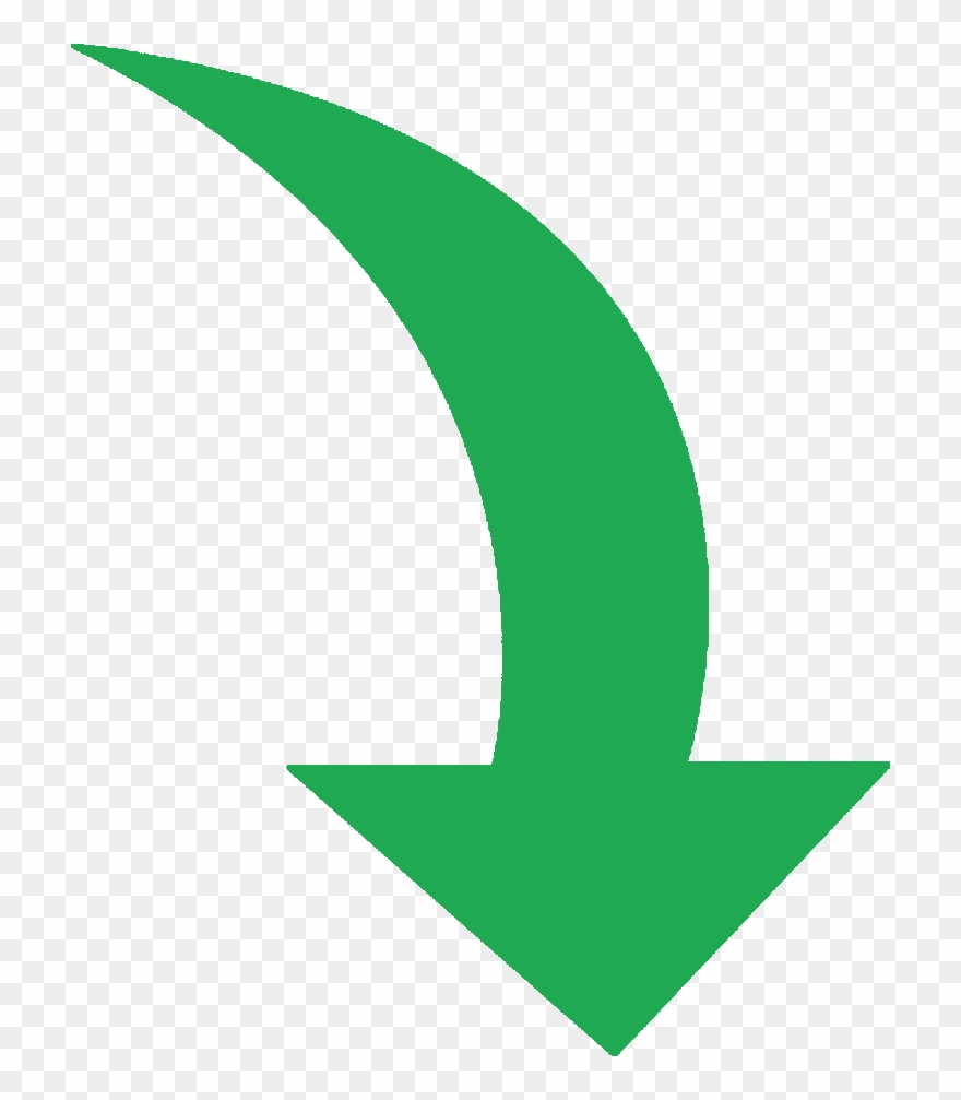 Partner With Us Green - Green Curved Arrow Png Clipart