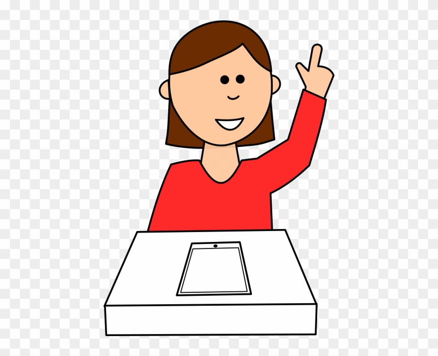 Picture Black And White Stock Ask Question Clipart - Raise Hand No Background - Png Download