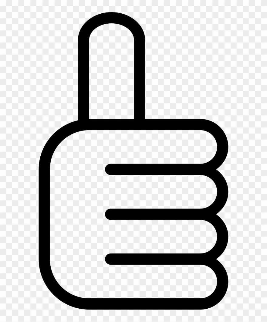 Thumb Up Hand Outline Interface Symbol Icon Free Download - Icon Clipart
