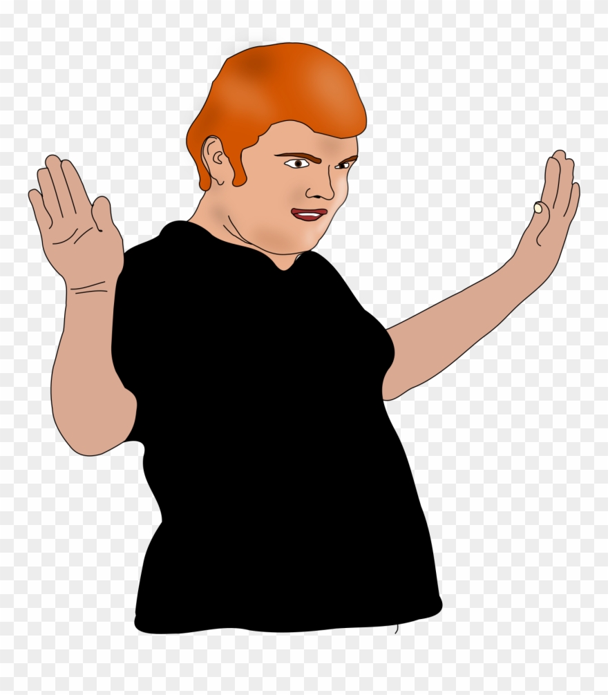 Big Image - Person With Hands Up Clipart