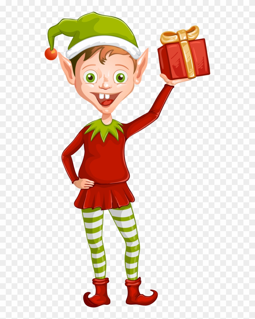 Png Elves Clip Art And Santa - Elf Clipart Christmas Elf Mad Transparent Png