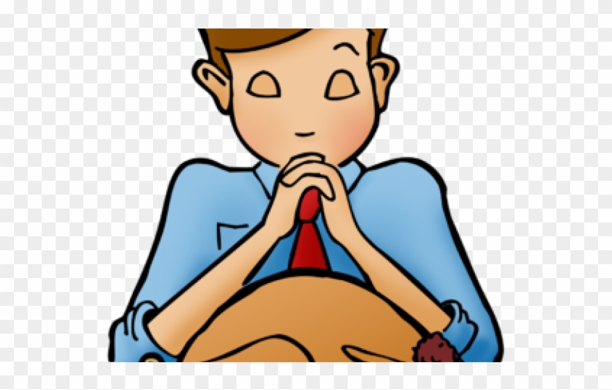 Lunch Clipart Prayer - Praying Before Eating Cliparts - Png Download