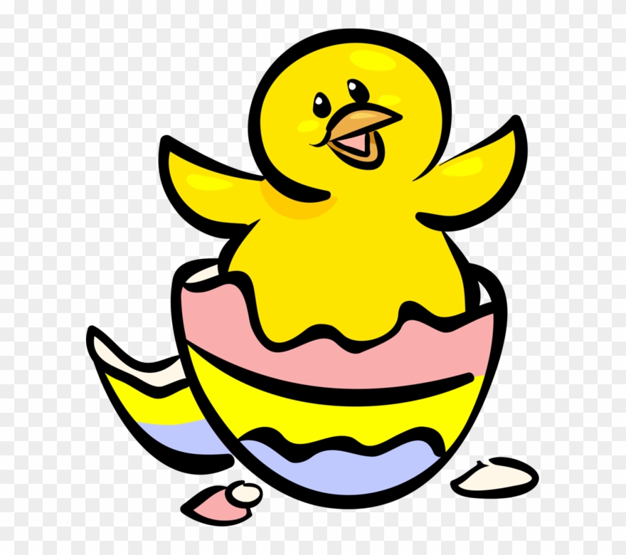Duck Clip Easter - Shell Hatching Egg Transparent - Png Download