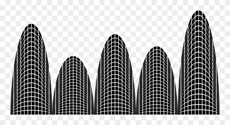 Black And White Building Computer Icons Abstract Art - Brutalist Architecture Clipart
