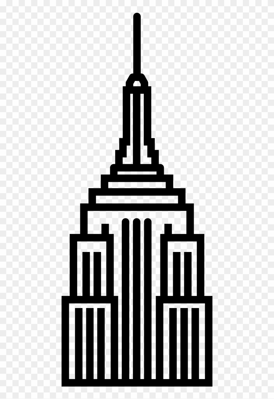 Empire State Building Icon Vector Clipart