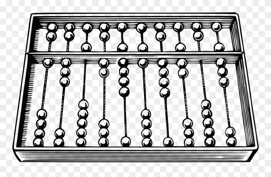 Roman Abacus Black And White Mathematics Counting - Clipart Of Abacus - Png Download