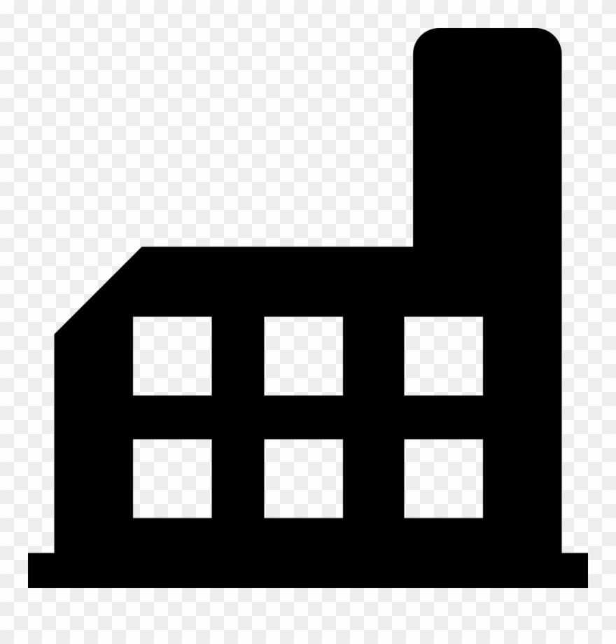 Factory Building Silhouette Svg Png Icon Free Download - Fabrica Icon Clipart